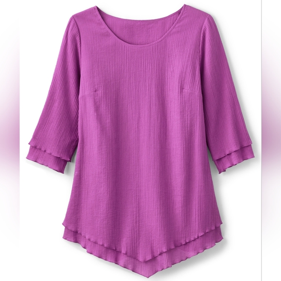 SOFT SURROUNDINGS Deep Orchid Siesta Key Tunic - Picture 1 of 10